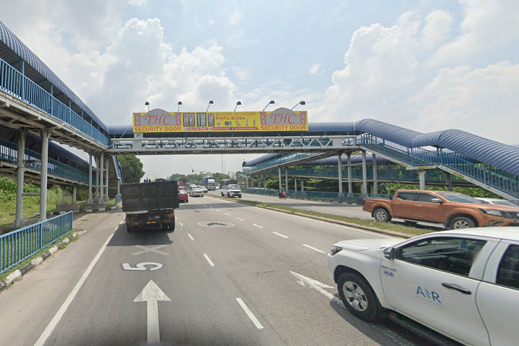 1 Sided Overhead Bridge Billboard at Jalan Klang Banting, Telok Panglima Garang, Selangor (near SK Sijangkang Jaya, from Telok Panglima Garang)