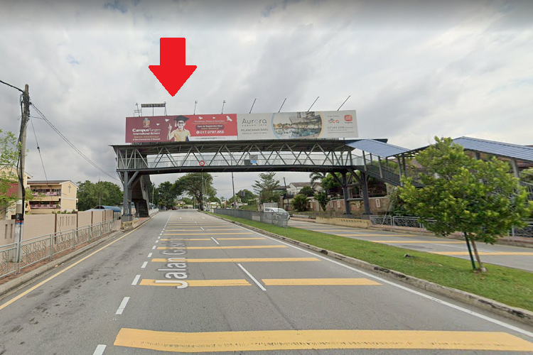 1 Sided Overhead Bridge Billboard at Jalan Gasing (A), Petaling Jaya, Selangor (in front of SK La Salle)