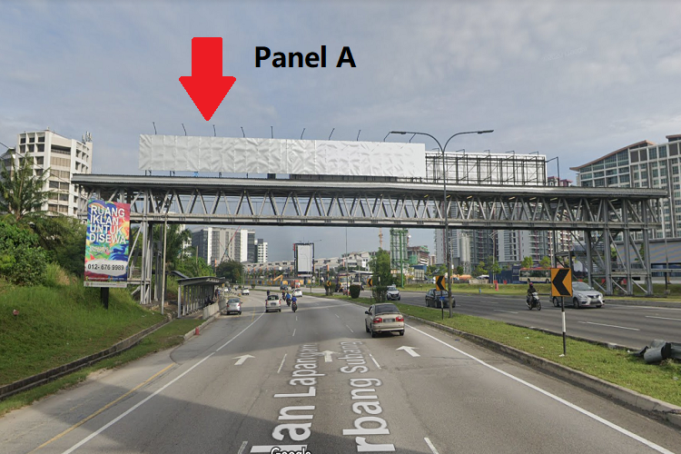 2 Panel Overhead Bridge Billboard at KM19 from KL / Federal Highway, Shah Alam, Selangor (to Subang Airport)