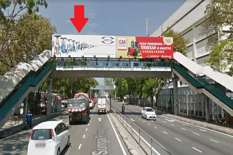 1 Sided Overhead Bridge Billboard at Jalan Sungai Pinang, Jelutong, Penang