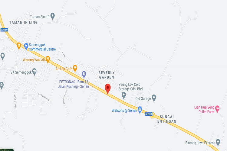 Jalan Kuching - Serian, Siburan, Sarawak (turning to Jalan Taman Beverly behind Hunco Restaurant)