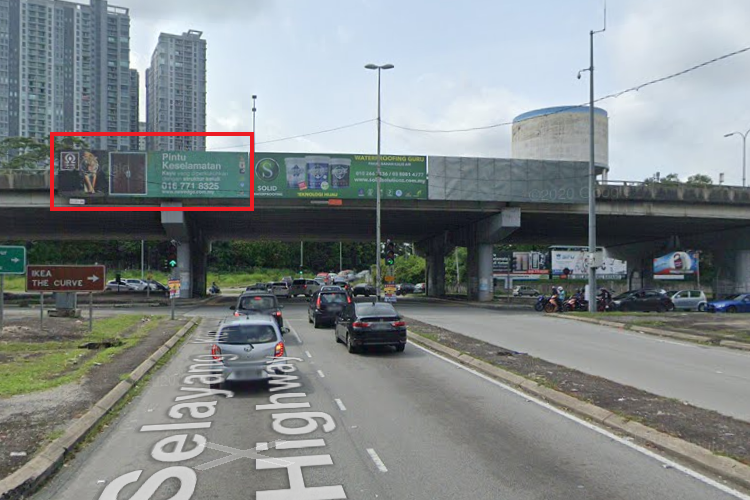 1 Sided Overhead Bridge Billboard at Kepong out to MRR2 (A), Kuala Lumpur