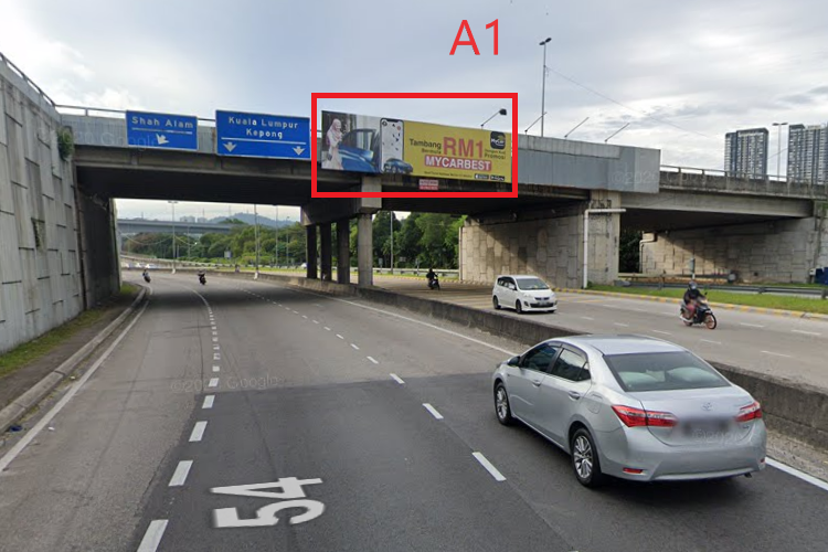 1 Sided Overhead Bridge Billboard at Jalan Kuala Selangor (AA), Petaling Jaya, Selangor (near KTM Sungai Buloh)