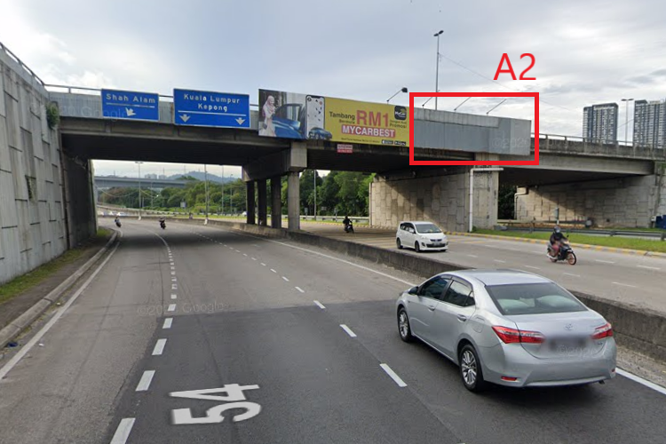 1 Sided Overhead Bridge Billboard at Jalan Kuala Selangor (BB), Petaling Jaya, Selangor (near KTM Sungai Buloh)