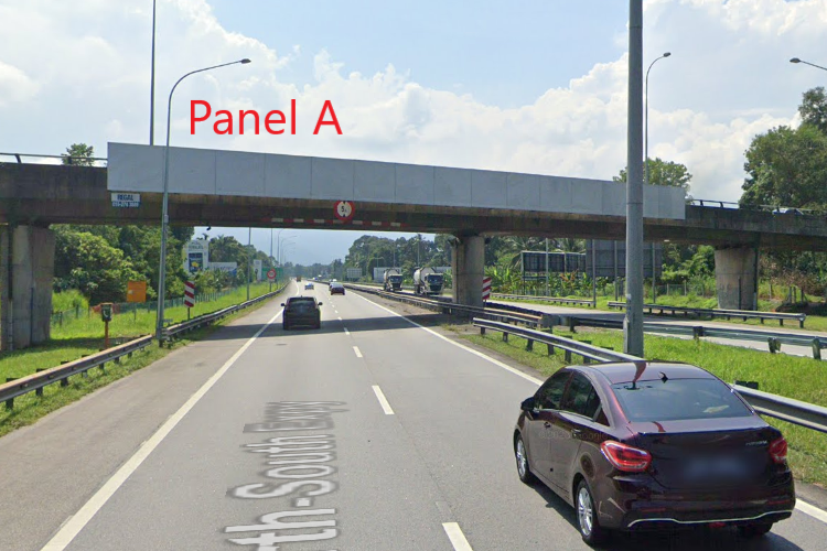 2 Panel Overhead Bridge Billboard at NSE KM221.4, Changkat Jering, Perak