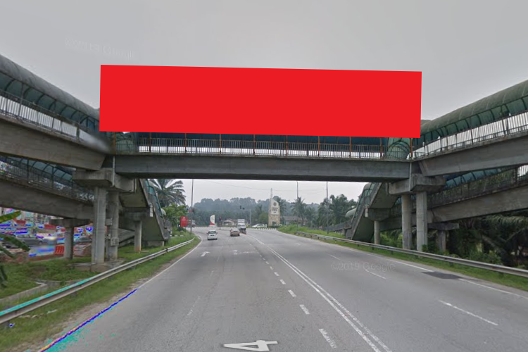 1 Sided Overhead Bridge Billboard at Jalan Kuala Selangor, Shah Alam, Selangor