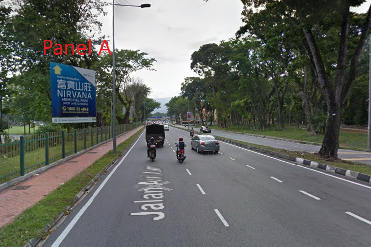2 Sided Vertical Minipole Billboard at Jalan Air Itam, Han Chiang High School&College, Penang (near Han Chiang High School & College)