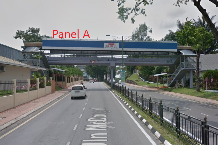 2 Sided Overhead Bridge Billboard at Jalan Mc Duogall, Kuching, Sarawak (next to SMK St. Thomas and St. Mary)