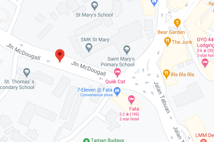 Jalan Mc Duogall, Kuching, Sarawak (next to SMK St. Thomas and St. Mary)