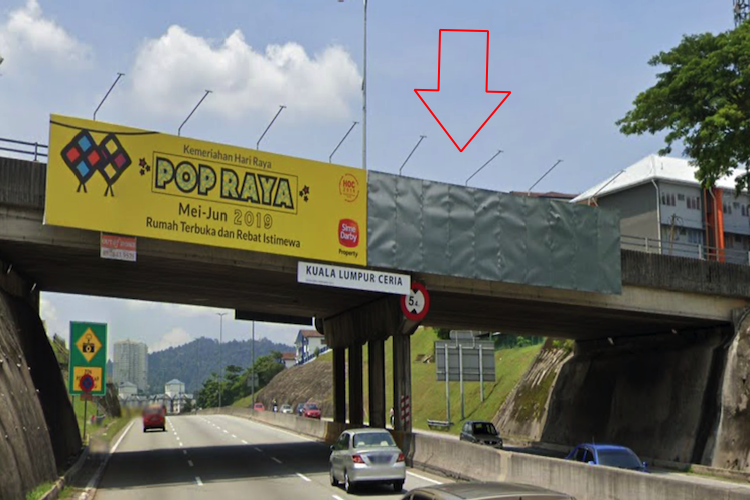 1 Sided Overhead Bridge Billboard at Segambut / Genting Kelang, Kuala Lumpur