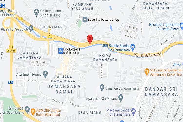 Jalan Kuala Selangor, Petaling Jaya, Selangor (heading to Sungai Buloh Toll Plaza)