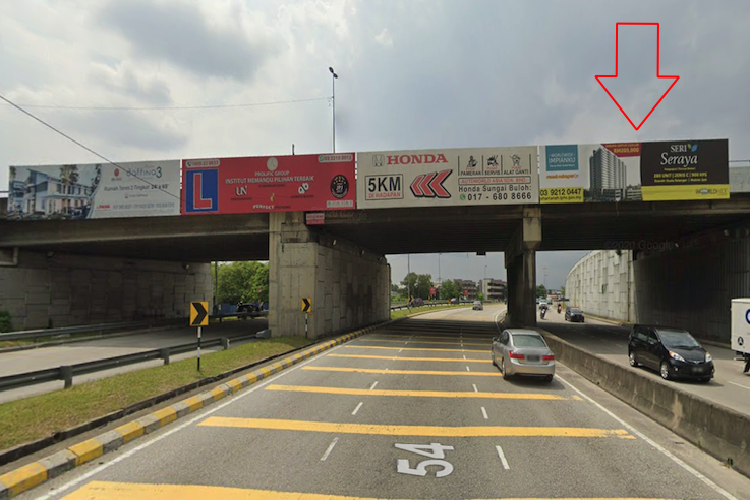 1 Sided Overhead Bridge Billboard at Jalan Kuala Selangor (B), Sungai Buloh, Selangor (near KTM Sungai Buloh)