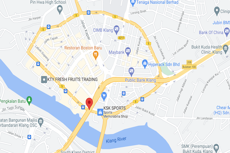 Jalan Pasar, Klang, Selangor (heading towards Hospital Wanita Metro)