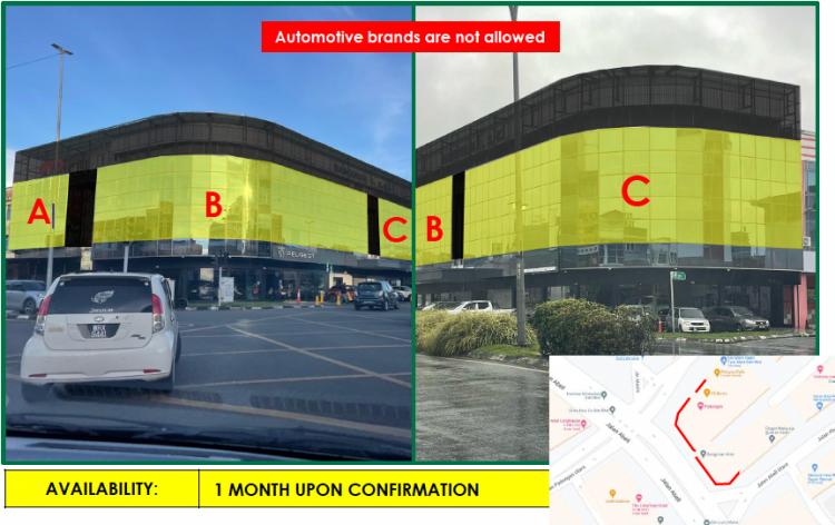 1 Sided Wall-Banner Billboard at Jalan Abell, Kuching, Sarawak (attached to Wisma W.S.K. building)