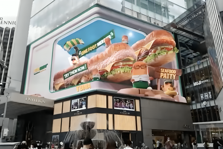 Subway 3D Billboard Brought Its Mascot To Life In KL