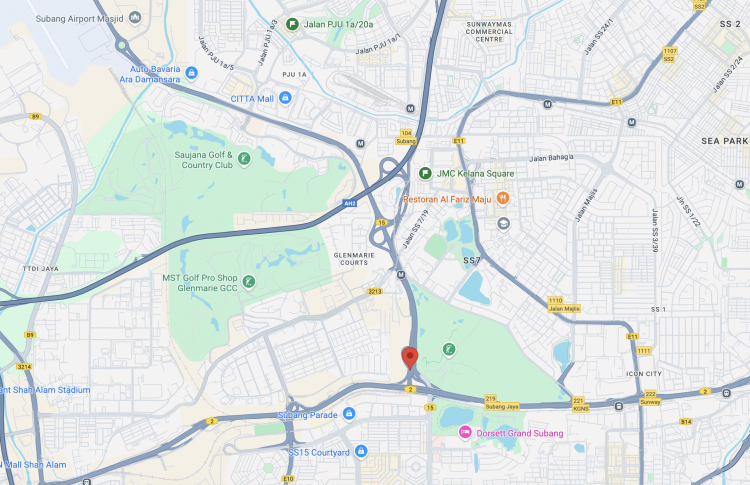 Jalan Lapangan Terbang Subang / Glenmarie, Subang Jaya, Selangor (towards Subang Airport)