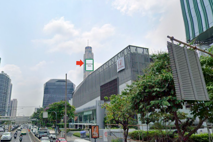1 Panel Vertical Building Wrap Billboard at Baiyoke Tower II ( Side 4), Bangkok, Ratchthewi, Bangkok