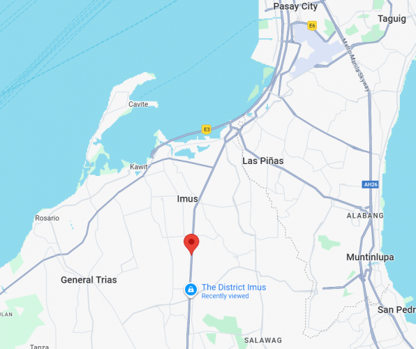 Map - Vertical Rooftop Billboard at Emilio Aguinaldo Highway cor. CBI, Anabu 1, Imus, Cavite (Between Citymall and SnR malls; Ferrer Bldg.)