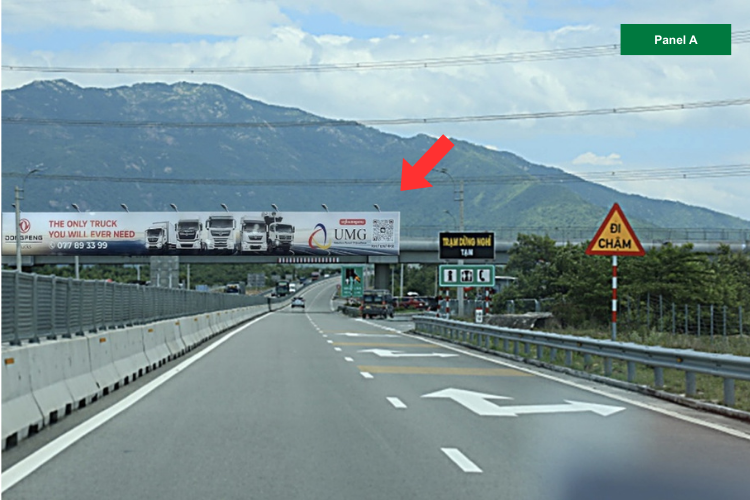 1 Sided Horizontal Iron Frame Panel Billboard at KM113 OVERWHEEL, Khanh Hoa (Panel A)