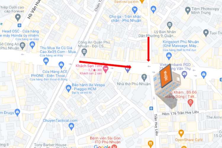 Map - Vertical Wallscape Billboard at 89 Hoang Van Thu, Cau Kieu Ward, Ho Chi Minh City