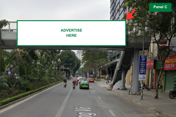 Panel C -  Horizontal Light Box Billboard at 95 Giang Vo Street, O Cho Dua Ward, Ha Noi City