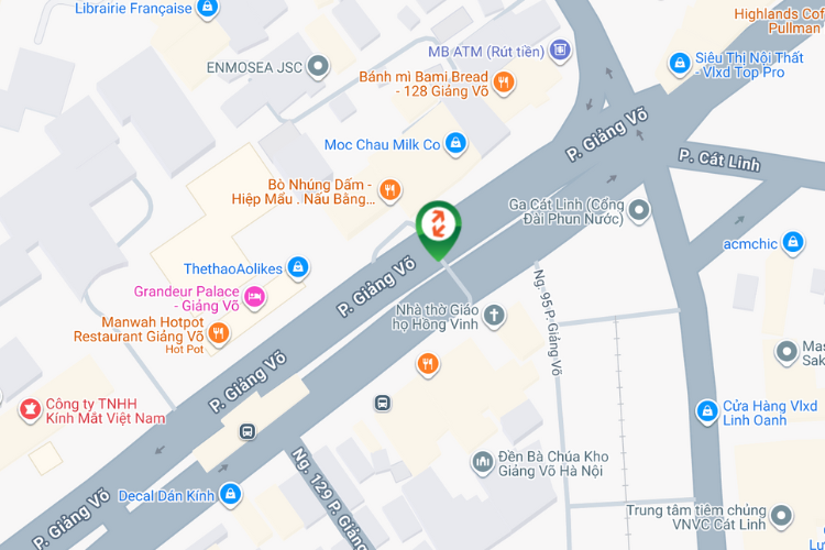 Map - Horizontal Light Box Billboard at 95 Giang Vo Street, O Cho Dua Ward, Ha Noi City