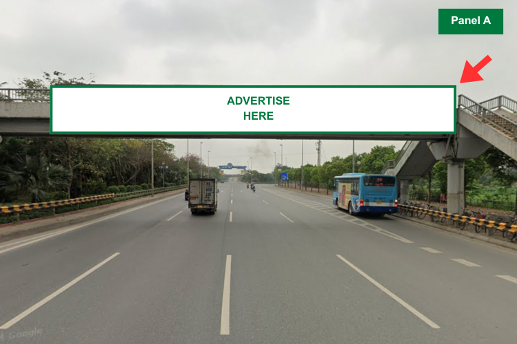 2 Panel Horizontal Light Box Billboard at Vo Nguyen Giap, Dong Anh Ward, Ha Noi City (Vinh Ngoc Overpass)
