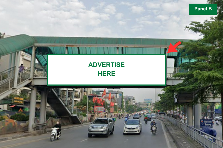 Panel B - Horizontal Light Box Billboard at 225 Hong Ha, Hong Ha Ward, Ha Noi City (Tran Nhat Duat Pedestrian Bridge)