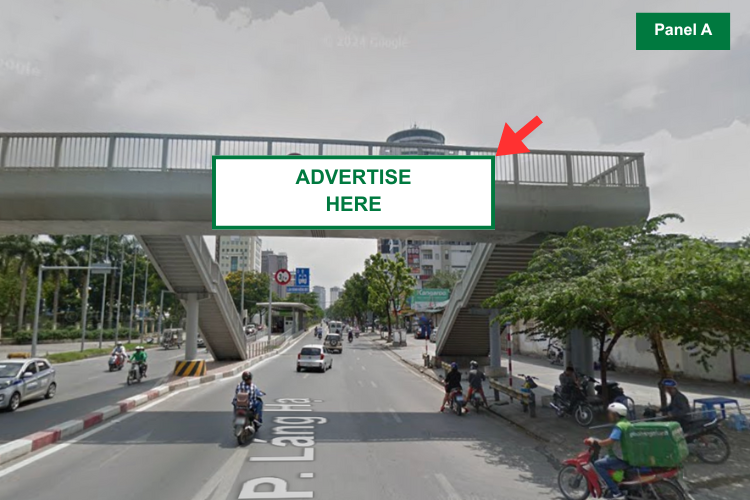 4 Panel Horizontal Light Box Billboard at 83 Lang Ha Street, Giang Vo Ward, Ha Noi City