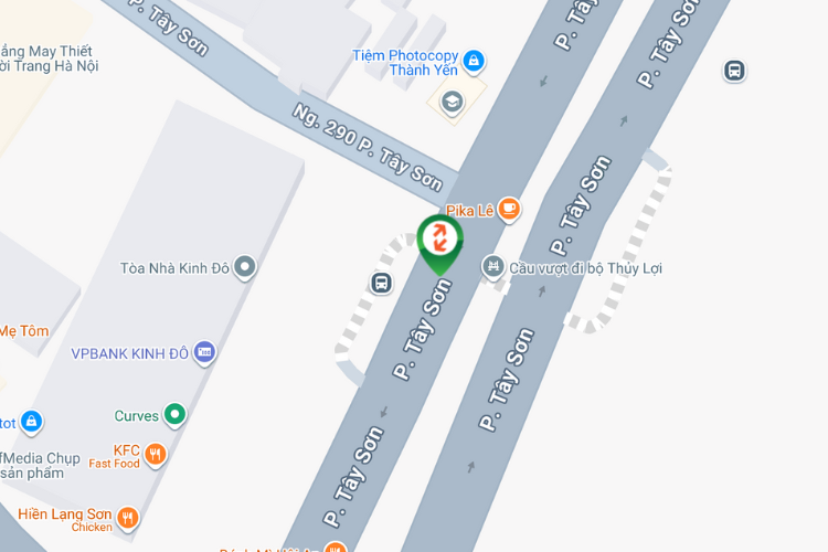 Map - Horizontal Light Box Billboard at 292 Tay Son Street, O Cho Dua Ward, Ha Noi City (Thuy Loi pedestrian overpass)