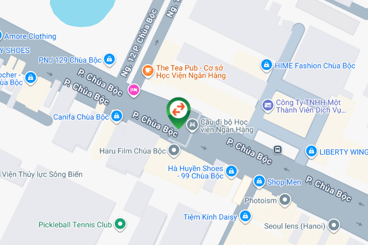 Map - Horizontal Light Box Billboard at 109 Chua Boc Street, Kim Lien Ward, Ha Noi City