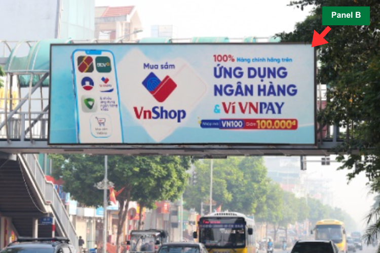 Day view (Panel B) - Horizontal Wall-mounted Pano Billboard at 146 Ngo Gia Tu Street, Bo De Ward, Ha Noi City