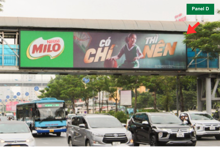 Day view (Panel D) -  Horizontal Light Box Billboard at 129 Giai Phong District, Kim Lien Ward, Ha Noi City
