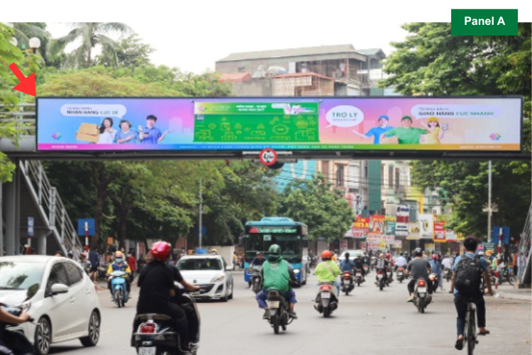 2 Panel Horizontal Wall-mounted Pano Billboard at 19 Tran Dai Nghia Street, Bach Mai Ward, Ha Noi City