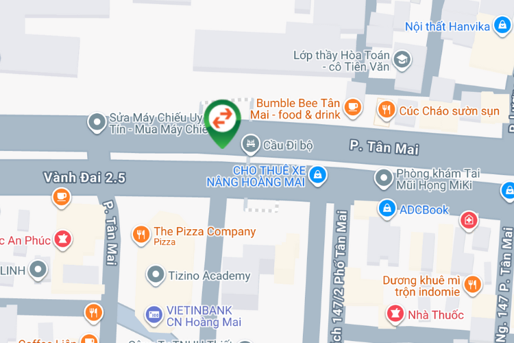 Map - Horizontal Wall-mounted Pano Billboard at 147 Tan Mai Street, Tuong Mai Ward, Ha Noi City