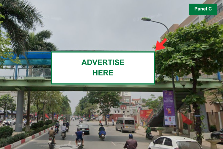 Panel C - Horizontal Wall-mounted Pano Billboard at 147 Tan Mai Street, Tuong Mai Ward, Ha Noi City