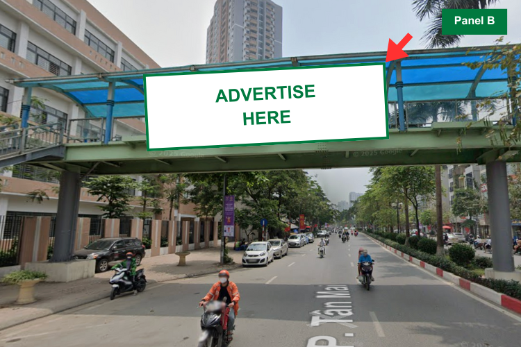 Panel B - Horizontal Wall-mounted Pano Billboard at 147 Tan Mai Street, Tuong Mai Ward, Ha Noi City