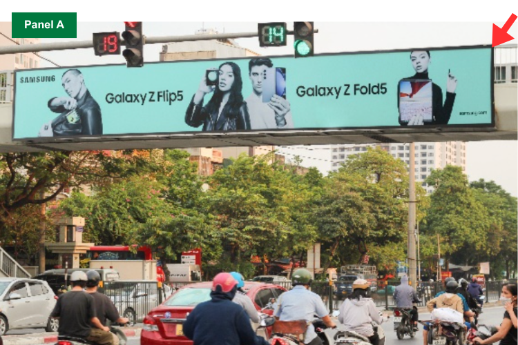2 Panel Horizontal Wall-mounted Pano Billboard at Ngoc Hoi Street, Dinh Cong Ward, Ha Noi City