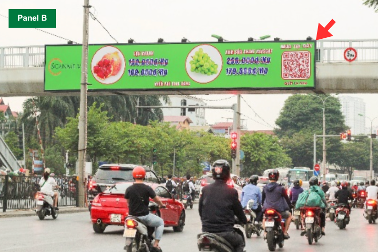 Day view (Panel B) - Horizontal Wall-mounted Pano Billboard at Ngoc Hoi Street, Dinh Cong Ward, Ha Noi City