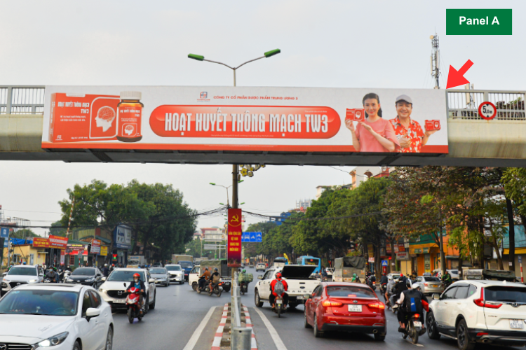 Day view (Panel A) - Horizontal Wall-mounted Pano Billboard at Van Dien Street, Hoang Liet Ward, Ha Noi City