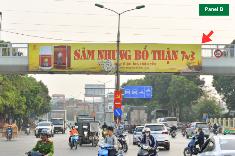 Day view (Panel B) - Horizontal Wall-mounted Pano Billboard at Van Dien Street, Hoang Liet Ward, Ha Noi City