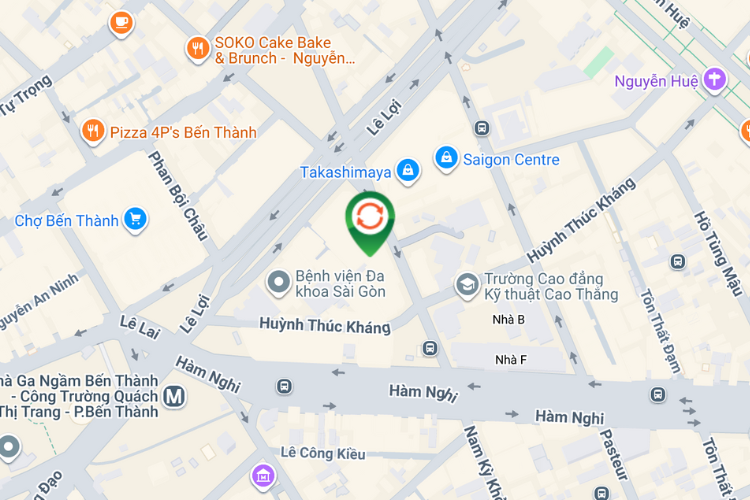 Map - Vertical E-tower Panel Billboard at 73 Nam Ky Khoi Nghia Street, Ben Thanh Ward, Ho Chi Minh City (Saigon Centre)