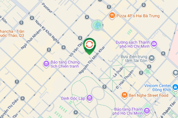 Map - Vertical E-tower Panel Billboard at 96 Nguyen Thi Minh Khai, Xuan Hoa Ward, Ho Chi Minh City (MoMo Paradise)