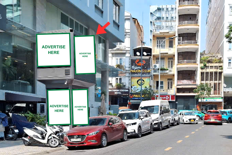 Bảng quảng cáo trụ hộp đèn E-tower 8 mặt tại 53 đường Lê Anh Xuân, Phường Bến Thành, Thành phố Hồ Chí Minh (Khách sạn A25)