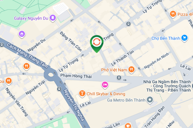 Map - Vertical E-tower Panel Billboard at 53 Le Anh Xuan Street, Ben Thanh Ward, Ho Chi Minh City (A25 Hotel)