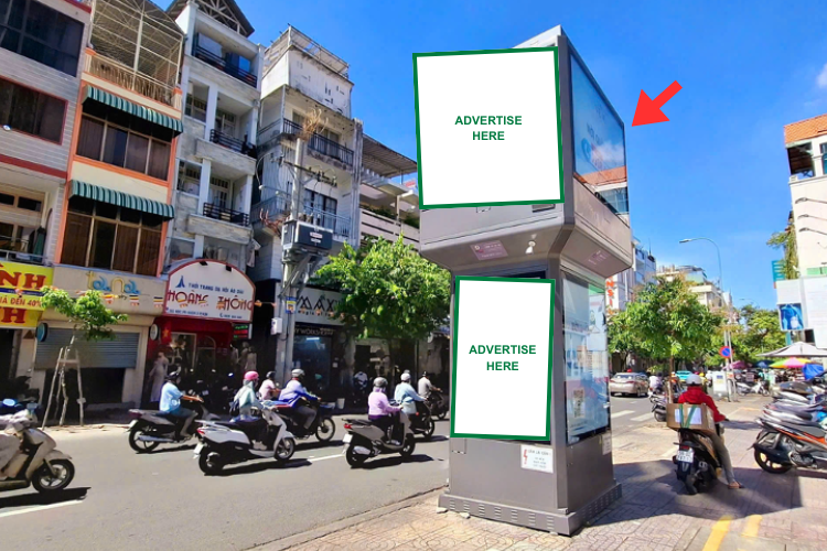 Bảng quảng cáo trụ hộp đèn E-tower 8 mặt tại 508 Nguyễn Đình Chiểu, Phường Xuân Hòa, Thành phố Hồ Chí Minh