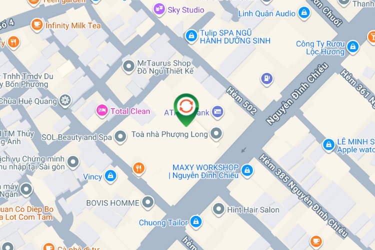 Map - Vertical E-tower Panel Billboard at 508 Nguyen Dinh Chieu, Xuan Hoa Ward, Ho Chi Minh City