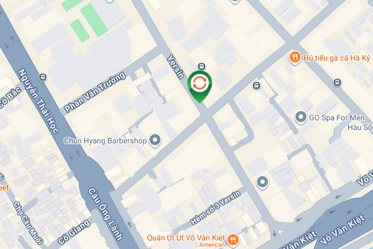 Map - Vertical E-tower Panel Billboard at Opposite 31 Yersin, Ben Thanh Ward, Ho Chi Minh City (Intersection Yersin - Nguyen Cong Tru)