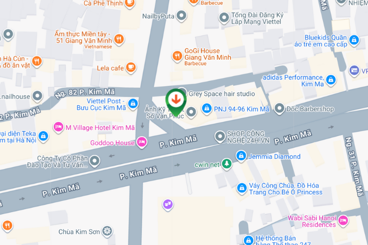 Map - Horizontal Wallscape Billboard at 104 Kim Ma Street, Ba Dinh Ward, Ha Noi City