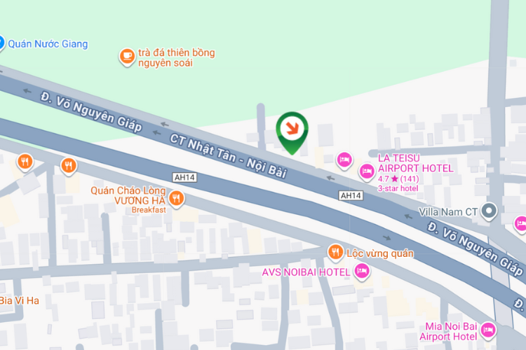 Map - Horizontal Wallscape Billboard at Vo Nguyen Giap, Soc Son Ward, Ha Noi City (the route to Noi Bai Airport)